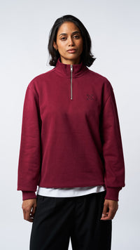 SUDADERA HALF ZIP REEF BURGUNDY