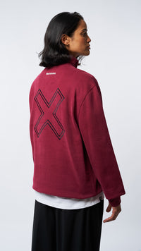 BURGUNDY REEF HALF ZIP CREW