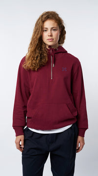 BURGUNDY REEF HALF ZIP HOODIE