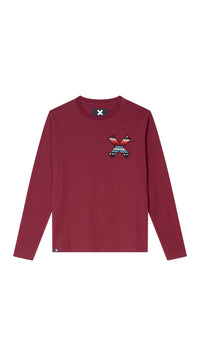 BURGUNDY CLASSIC LS TEE