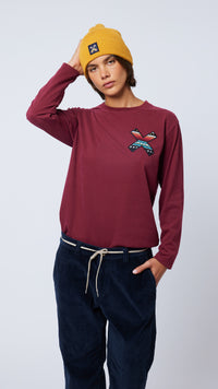 CAMISETA LS CLASSIC BURGUNDY