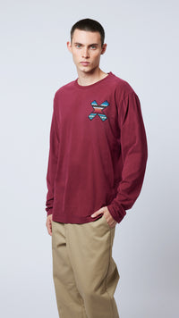 CAMISETA LS CLASSIC BURGUNDY