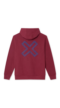 HALF ZIP HOODIE REEF BURGUNDY