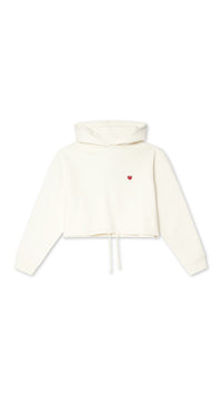 HOODIE MUJER HEART CREMA