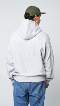 LIGHT GREY MELANGE BANANA FULL ZIP HOODIE