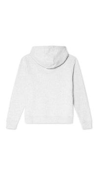 LIGHT GREY MELANGE PATCH HOODIE