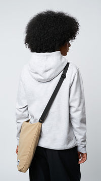 LIGHT GREY MELANGE PATCH HOODIE