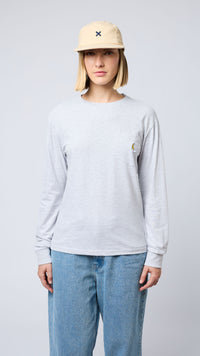 CAMISETA LS BANANA POCKET LIGHT GREY MELANGE