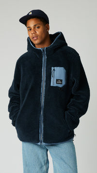 NAVY CAVE POLAR HOODIE